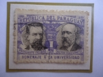 Stamps Paraguay -  U.P.P. - Homenaje a la Universidad- Centenario (1839-1939)- Presidente Patricio Escobar (1843-1912) 
