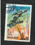 Stamps Russia -  4796 - X Anivº del lanzamiento del Saliout I
