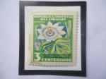 Stamps Uruguay -  Pasionaria- (Mburucuya)- Flior de la Pasión (Passiflora coerulea)