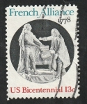 Sellos de America - Estados Unidos -  1199 - II Centº de la Independencia de USA, alianza con Francia