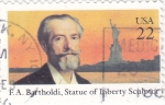 Stamps : America : United_States :  F.A.BARTHOLDI- escultor Estatua de la Libertad