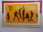 Stamps Mexico -  Vóleibol - Serie: Juego Olímpicos  de Verano 1968- Ciudad de México (IV)- Sello de 2$ Pesos,Mx.