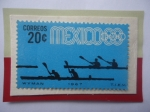 Stamps Mexico -  Regata de Remo- Serie: Juego Olímpicos  de Verano 1968- Ciudad de México (IV)- Sello de 20 Centavos,