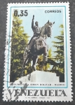 Sellos de America - Venezuela -  Bolívar en España. Estatua de Bolivar en Madrid