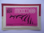Sellos de America - M�xico -  Buseo-Clavado-Trampolín-Juegos Olímpicos de Verano- Ciudad de México 1968-(III)