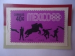 Stamps Mexico -  Pentatlón Moderno - Serie: Juego Olímpicos  de Verano 1968- Ciudad de México (IV)- Sello de 40 Ctvos