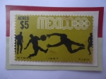 Stamps Mexico -  Fútbol - Serie: Juego Olímpicos  de Verano 1968- Ciudad de México (IV)- Sello de 5 $ Pesos,Mx.
