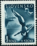 Stamps Slovakia -  Salto trampolin