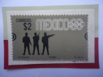 Stamps Mexico -  Tiro con Pistola- Serie: Juego Olímpicos  de Verano 1968- Ciudad de México (III)- Sello de 2 $ Pesos