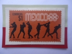 Stamps Mexico -  Boxeo - Serie: Juego Olímpicos  de Verano 1968- Ciudad de México (IV)- Sello de 1 $ Pesos,Mx.