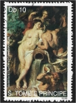 Sellos de Africa - Santo Tom� y Principe -  Pintoras 1990, desnuda, por rubens
