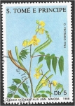 Sellos de Africa - Santo Tom� y Principe -  Plantas medicinales 2007, Cassia occidentalis