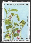 Sellos del Mundo : Africa : Santo_Tom�_y_Principe : Plantas medicinales 2007, Solanum ovigerum