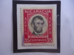 Stamps Nicaragua -  Abraham Lincoln (1809-1865)-150°Aniversario de su Nacimiento (1809-1959)-Sello de 35 Ctvos.Año 1960.