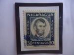 Sellos de America - Nicaragua -  Abraham Lincoln (1809-1865)-150°Aniverario de su Nacimiento (1809-1959)-Sello de 30 Ctvos.Año 1960.