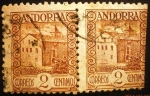 Stamps Andorra -  Administración Española. Paisajes. Casa de los Valles