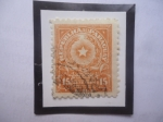 Stamps Paraguay -  Escudo de Armas de Paraguay- Serie:Escudo de Armas-U.P.U.-Sello de 15GsGuarani Paraguayo,año 1958.