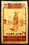Stamps Spain -  Cabo Juby. Sellos de Marruecos. Alzamiento Nacional. Habilitados