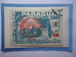Stamps Paraguay -  U.P.U.-Bodas de Plata Sacerdotales de Monseñor Rodríguez-Ruinas Jesuiticas-Campanario de Trinidad.