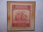 Stamps Paraguay -  Barcos- Una de las Unidades de la Marina Mercante Nacional. Anterior a la Tragedia de 1865-70.