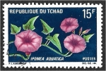 Stamps Chad -  Flores, Ipomoea aquatica