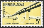 Stamps Chad -  Animales y paisajes, Puente sobre el Chari, hipopótamo