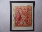 Sellos de America - Guatemala -  Escudo de Armas -Serie: Escudo de Armas 1871-1968- Sello 2 Ctvos. Año 1900