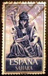 Stamps : Europe : Spain :  Sahara español. Música autóctona