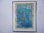 Stamps Panama -  Lanzamiento de Jabalina - Juegos Olímpicos Roma1960- Sello de 25 Céntimos, año1960.