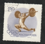 Stamps Hungary -  1207 - Olimpìadas de Melbourne, Halterofília
