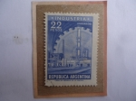 Sellos de America - Argentina -  Industria - Sello 22 m$n Peso Nacional Argentino, año 1962.