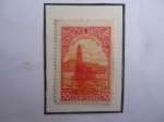 Stamps Argentina -  Pozo de Petróleo en el Mar- Plataforma Petrolífera-Sello de 50Ct. Año 1945 . 