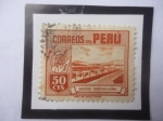 Stamps Peru -  Barrio Obrero - Lima-Sello de 50 Ctvos. peruanos, año 1949