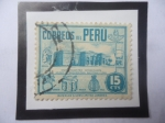Stamps Peru -  Museo de Arqueología Nacional Lima -Pie de Imprenta: Waterlow y Sons Limited . Londres. Año 1949.