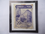 Stamps Peru -  El Banco Industrial del Perú- Motivos del país- sello de 20 Cts. Año 1949.