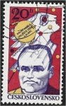 Sellos de Europa - Checoslovaquia -  Investigación espacial 1977, S. P. Korolev (1907-1966)
