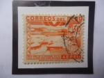 Stamps Peru -  Boca Toma de la Achirana- Río Ica- Serie;Correo Aéreo, 1938- 