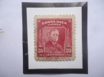 Stamps Costa Rica -  Franklin Delano Roosevelt (1882-1945)- Presidente N°32 (1933/45)- Sello de 30 Céntimos, año 1947.