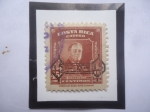 Stamps Costa Rica -  Franklin Delano Roosevelt (1882-1945)- Presidente N°32 (1933/45)- Sello de 45 Céntimos, año 1947.