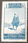 Stamps Spain -  Marruecos español. 1º Aniversario del alzamiento nacional. Harkeño	