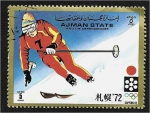 Sellos de Asia - Emiratos �rabes Unidos -  Ajman: Juegos Olímpicos de Invierno de 1972, Sapporo, esquí alpino
