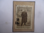 Stamps Uruguay -  Centenario del Nacimiento de Don José Batlle y Ordoñez (1856-1956)-Presidente(1903/07 y 1911/15).