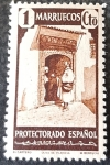 Stamps : Europe : Spain :  Marruecos español. Tipos diversos. El cartero