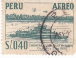 Stamps Peru -  CAÑONERA FLUVIAL B.A.P.MARAÑON