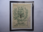 Stamps : America : El_Salvador :  100 años NNueva San Salvadoe (1854.1954)- Sello Sobretasa de 1Ct. sobre 2 Ct. Año 1960.