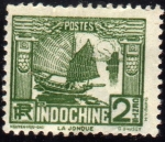 Stamps : Europe : France :  Indochine - La Jonque