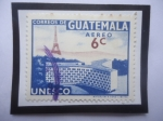 Stamps Guatemala -  UNESCO-Inauguración de la Sede de la UNESCO en Paris- Torre Eiffel.