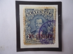 Stamps Guatemala -  U.P.U. 1826-Justo Rufino Barrios Auyón (1835/85)-Presidente (1873/85)-Sobretasa:1Ct sobre 2Ct. en ro