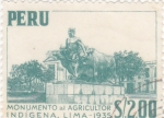 Stamps Peru -  MONUMENTO AL AGRICULTOR INDÍGENA