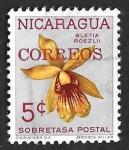 Stamps Nicaragua -  842 - Orquídea